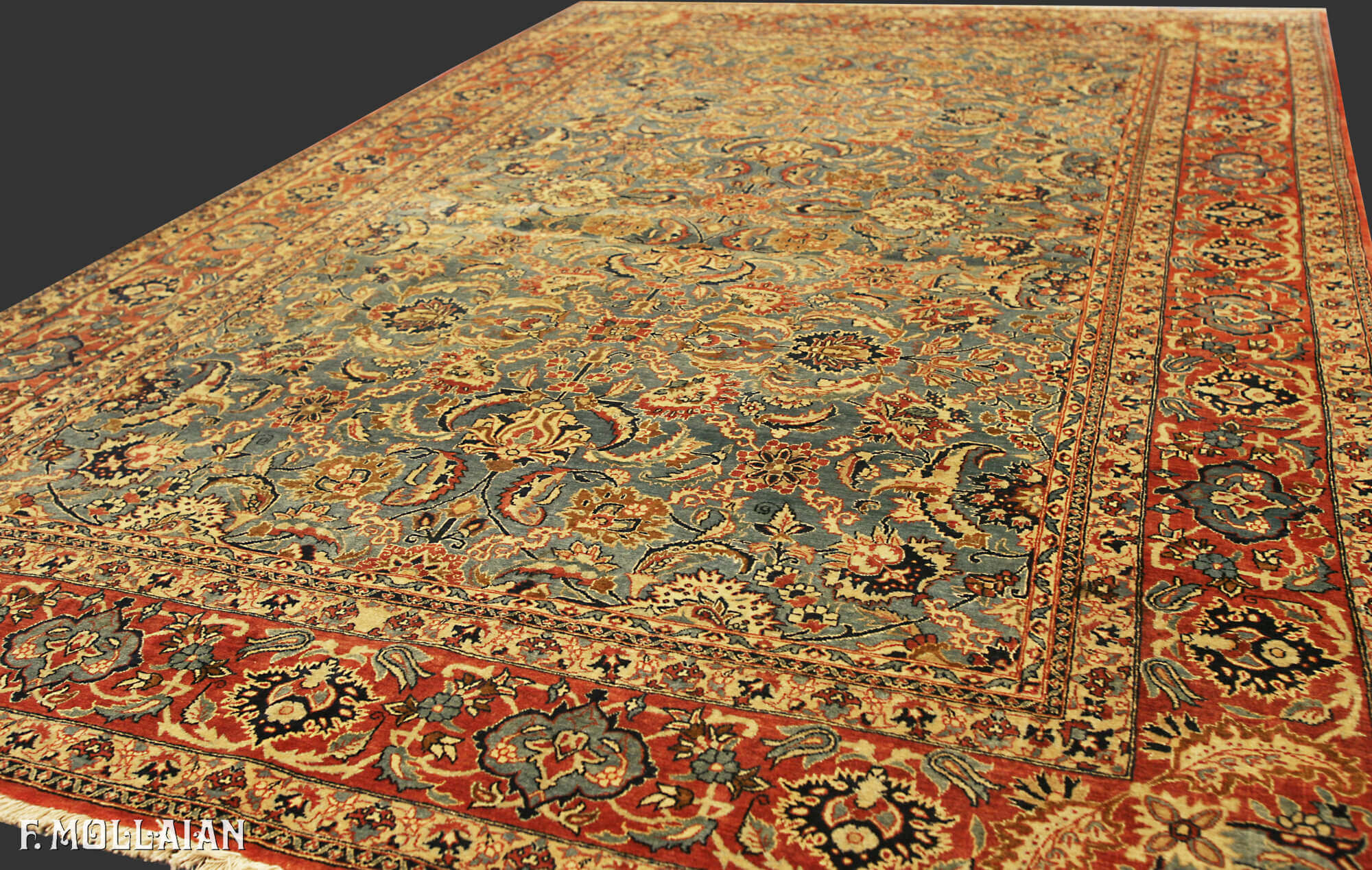 Tapis Persan Semi-Antique Nain Tudeshk n°:64083601